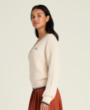 ヒルクエスト ケーブル セーター  -  サンド