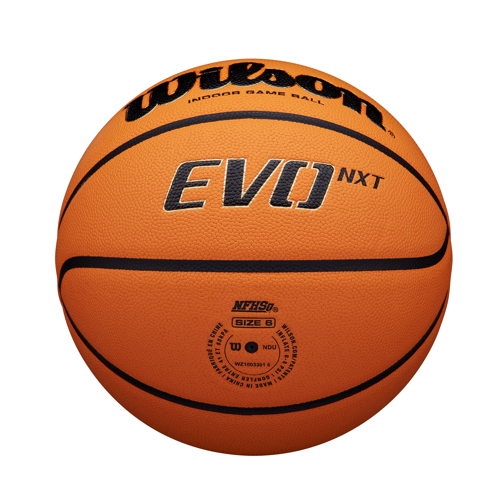 NCAA EVO NXT ゲームボール 6号/7号 人工皮革 by Wilson Japan Inflate