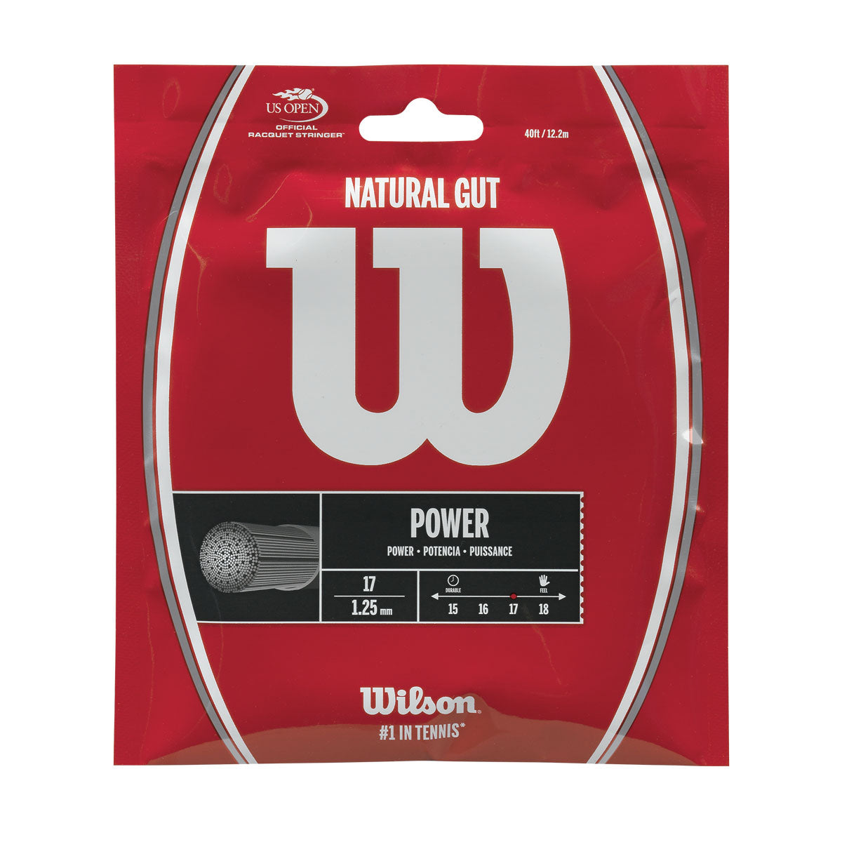 WILSON NATURAL GUT 17 TENNIS RKT STRING by Wilson Japan Racquet 